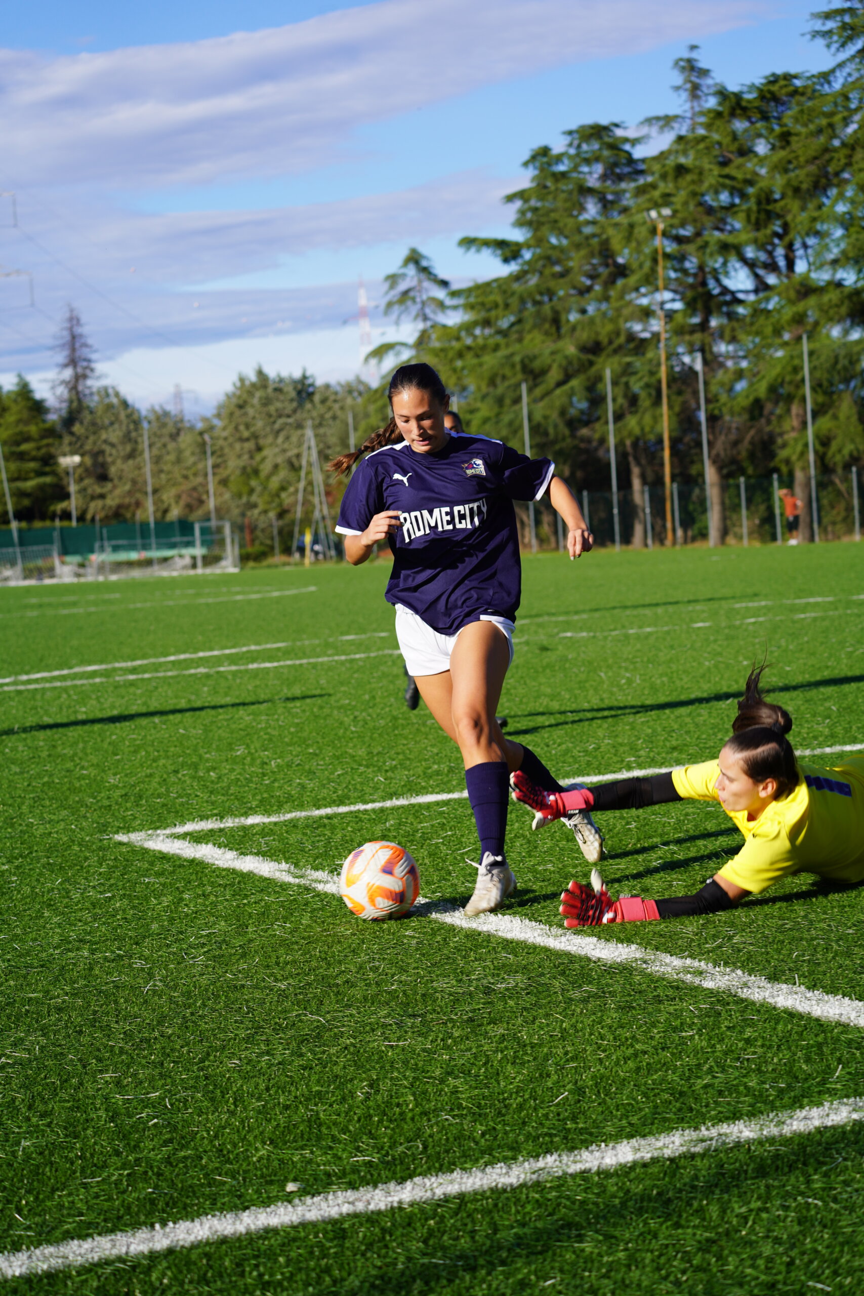 Rome City Institute soccer student-athletes in action