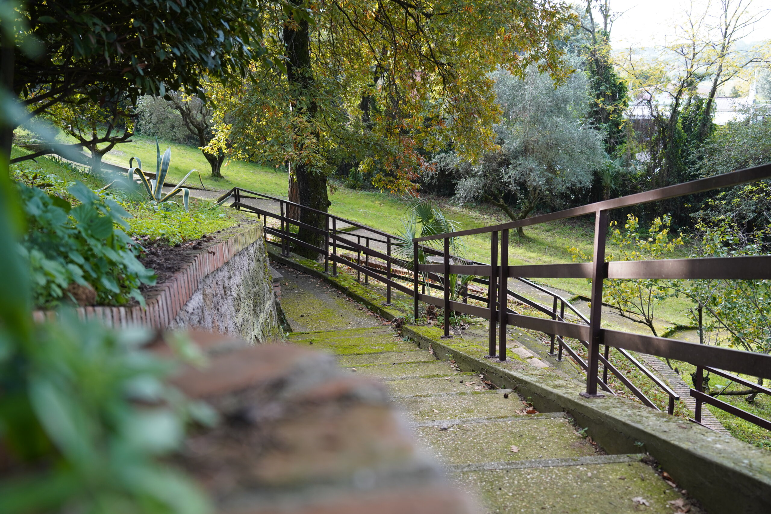 Rome City Prep Academy campus gardens path