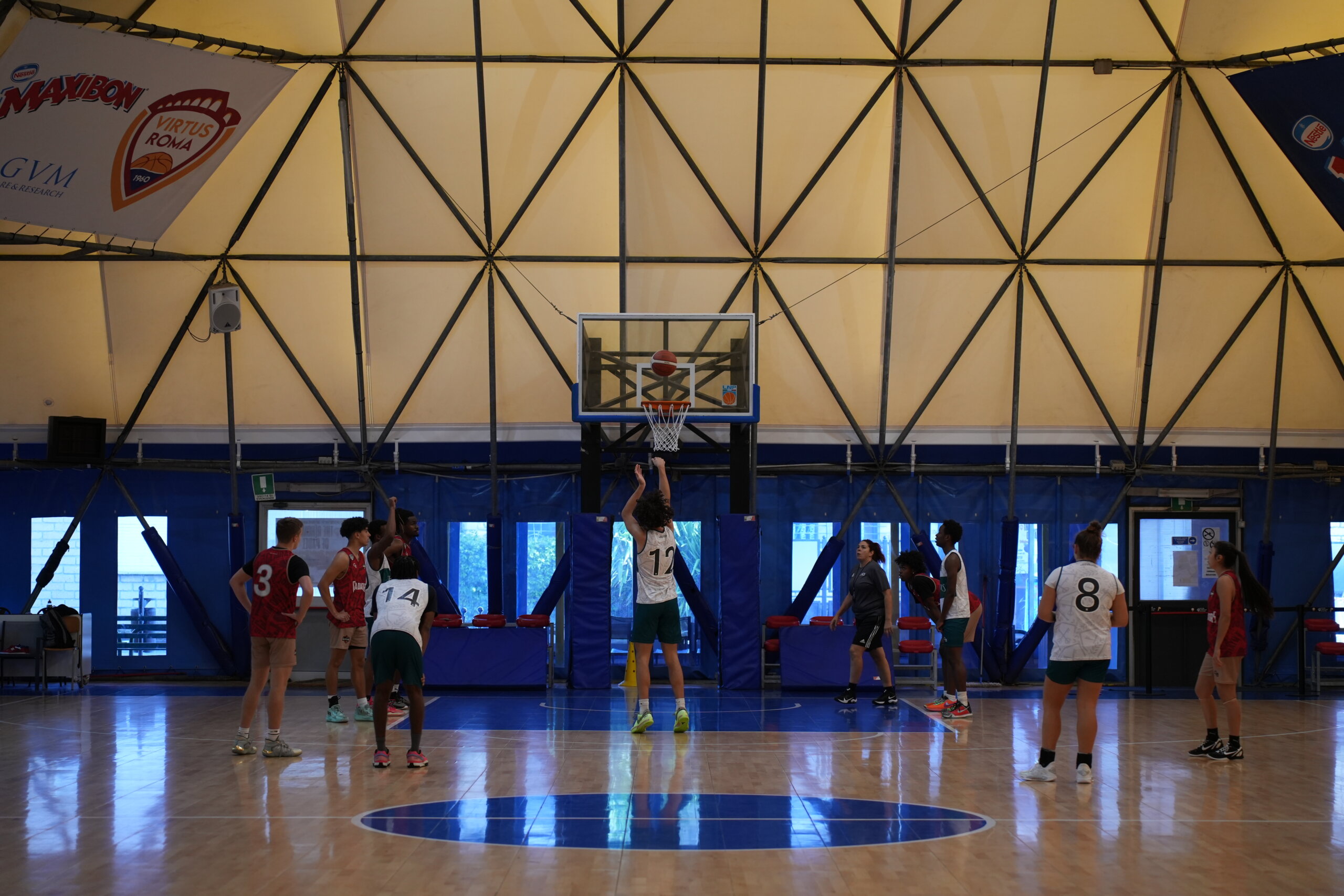 Rome City Institute basketball players training at the Rome City Basketball Center