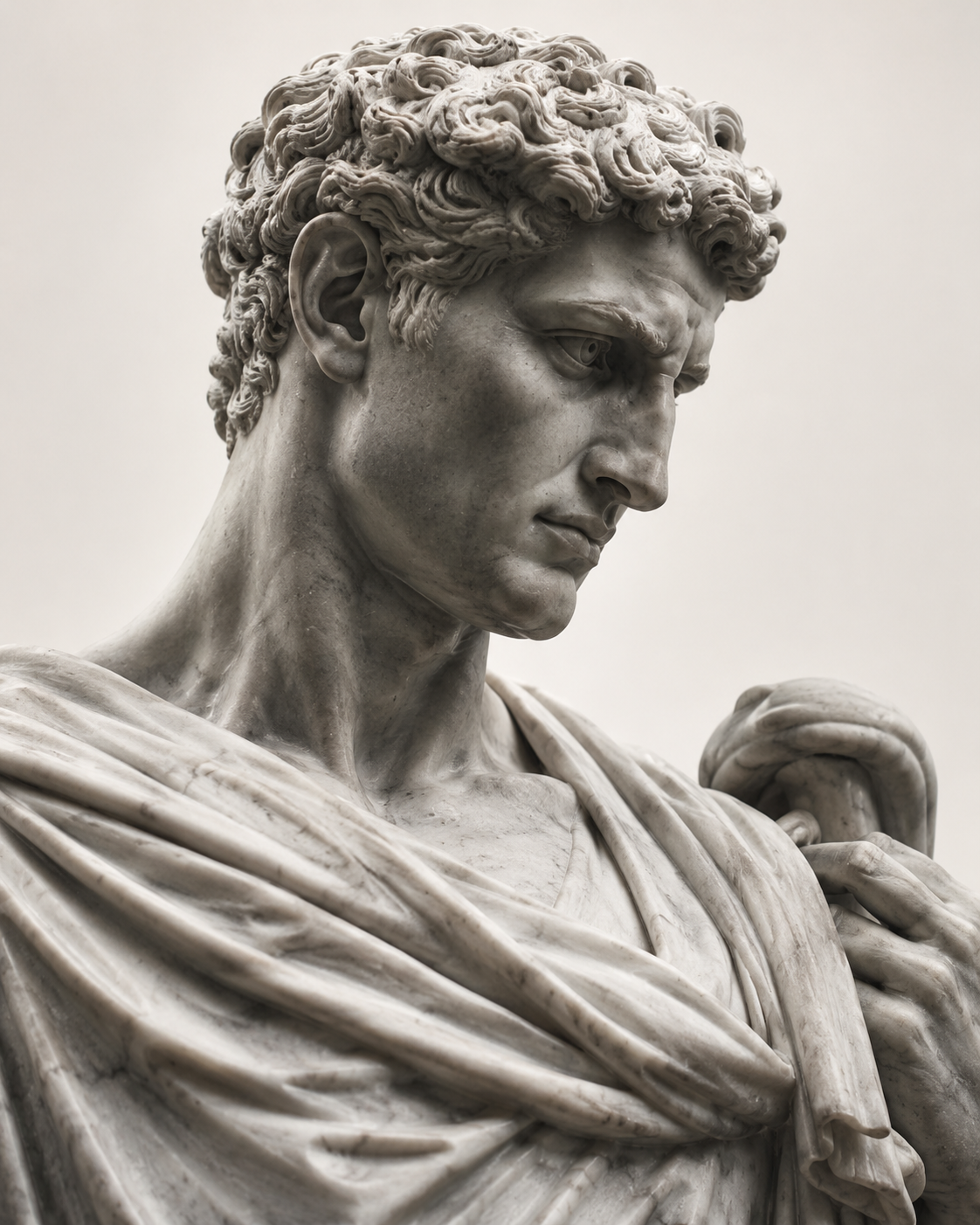 Classical Roman statue, symbol of Rome City Institute's philosophy