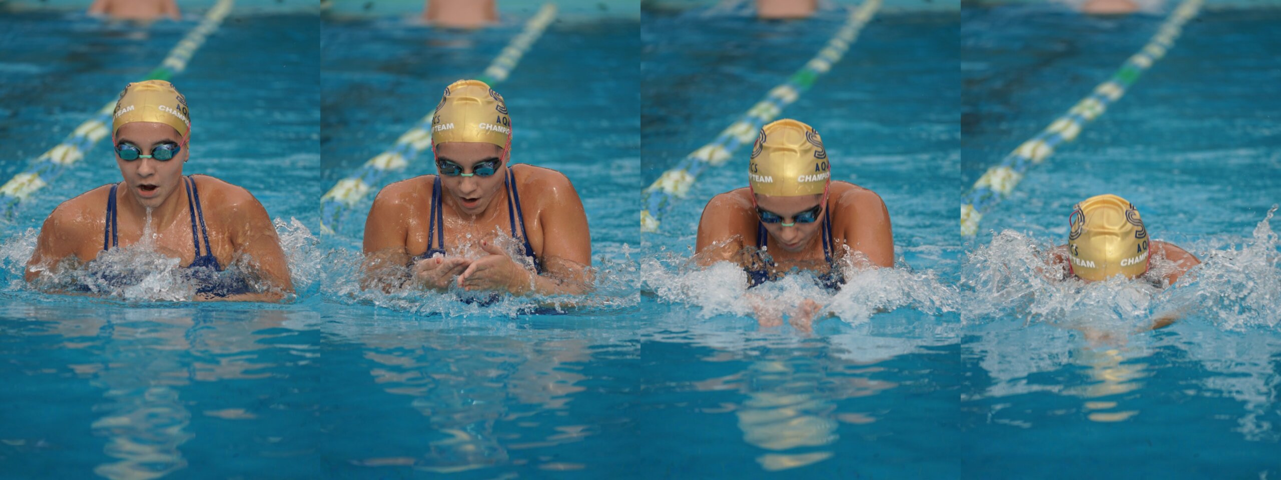Rome City Institute swimmer breaststroke sequence in the pool